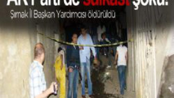AK Parti Şırnak İl Başkan Yardımcısı öldürüldü