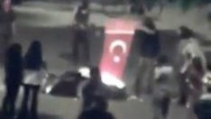Başkent Ankara’da Türk Bayrağını yaktılar!