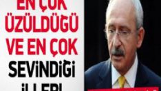 Kılıçdaroğlu’nun en sevindiği ve en üzüldüğü iller!