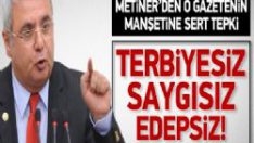 Mehmet Metiner’den o Manşete Sert Tepki