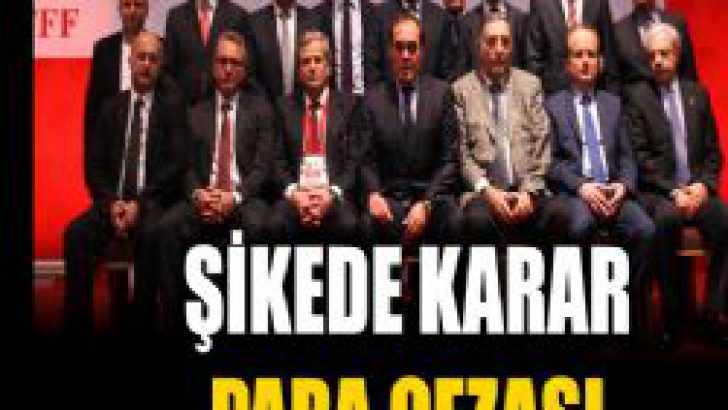 Şikede karar ‘para cezası’