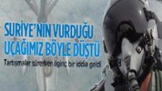 Suriye’nin vurduğu uçağımız böyle düştü!