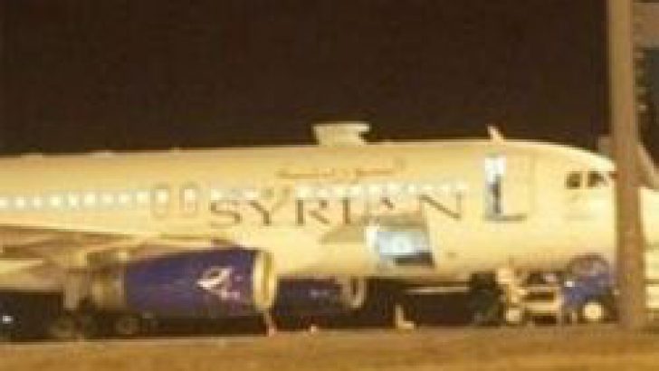 Suriyeye ait uçak Ankaraya indi