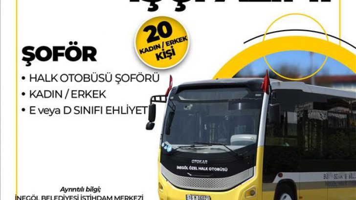 İnulaş 20 Halk Otobüsü Şoförü Alacak